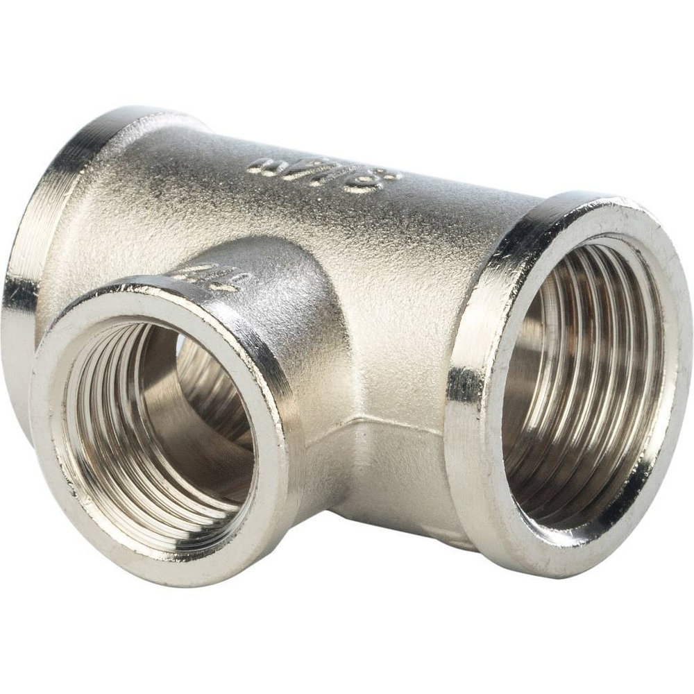 Тройник STOUT переходной никелированный 3/4"x1/2"x3/4" ВР