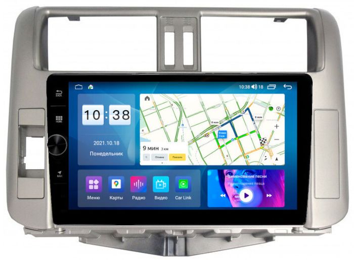 Магнитола для Toyota Land Cruiser Prado 150 2009-2013 - Parafar PF065LHDAV на Android 12, Быстрая, CarPlay, 4G SIM-слот