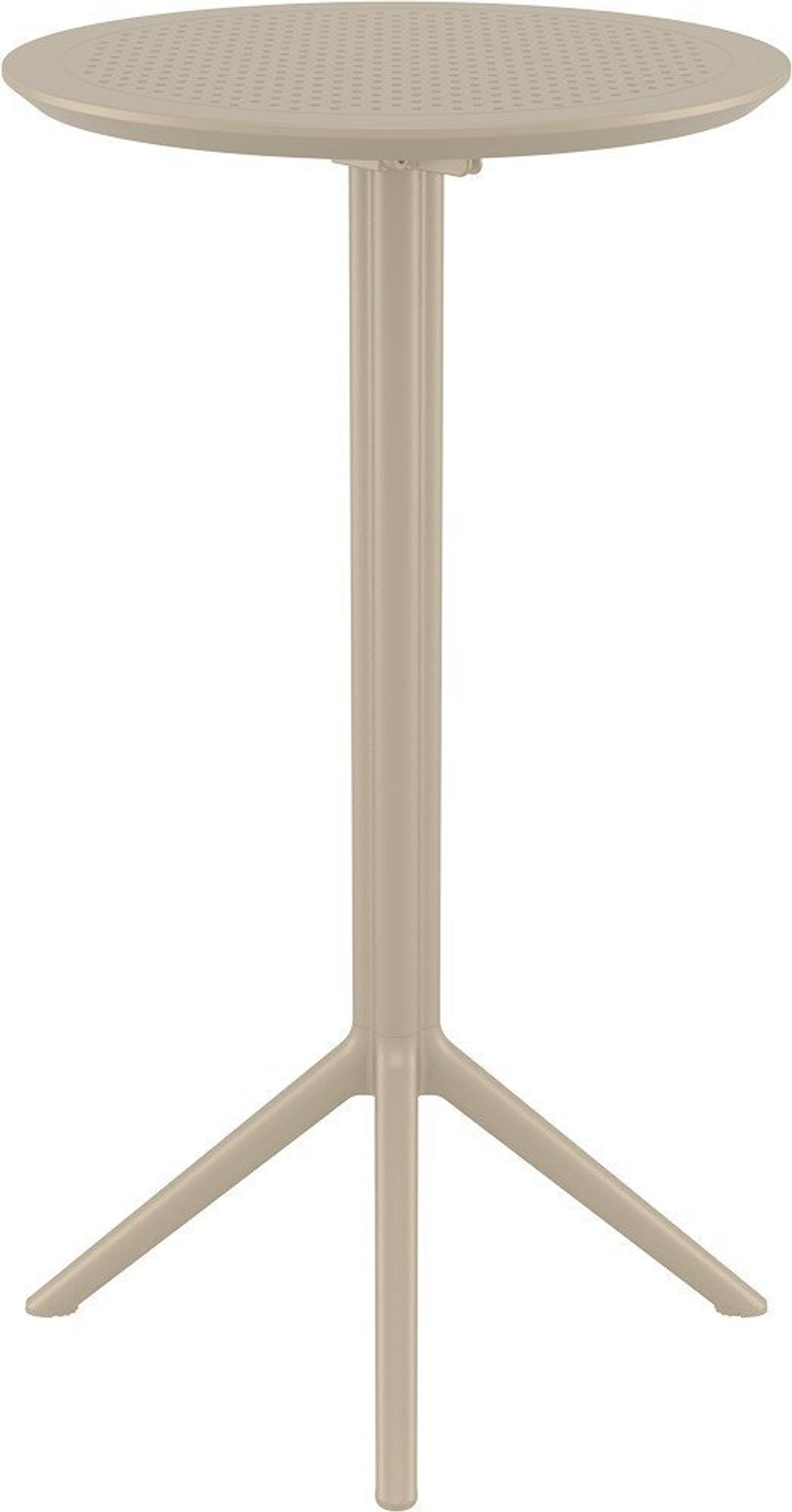 Стол пластиковый барный складной Siesta Contract Sky Folding Bar Table 60, бежевый