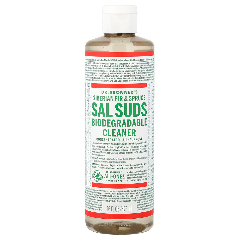 Dr. Bronner's, Sal Suds, биоразлагаемое очищающее средство, мягкого действия, 473 мл (16 жидк. унц.)