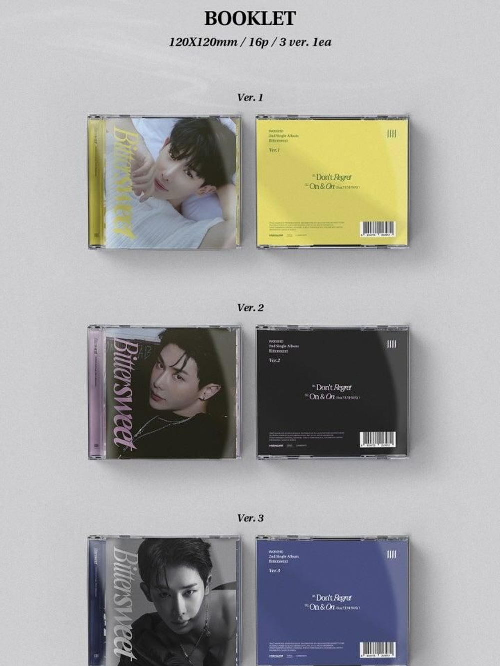 Альбом WONHO - Bittersweet 2nd Single Album Jewel Case RANDOM Version