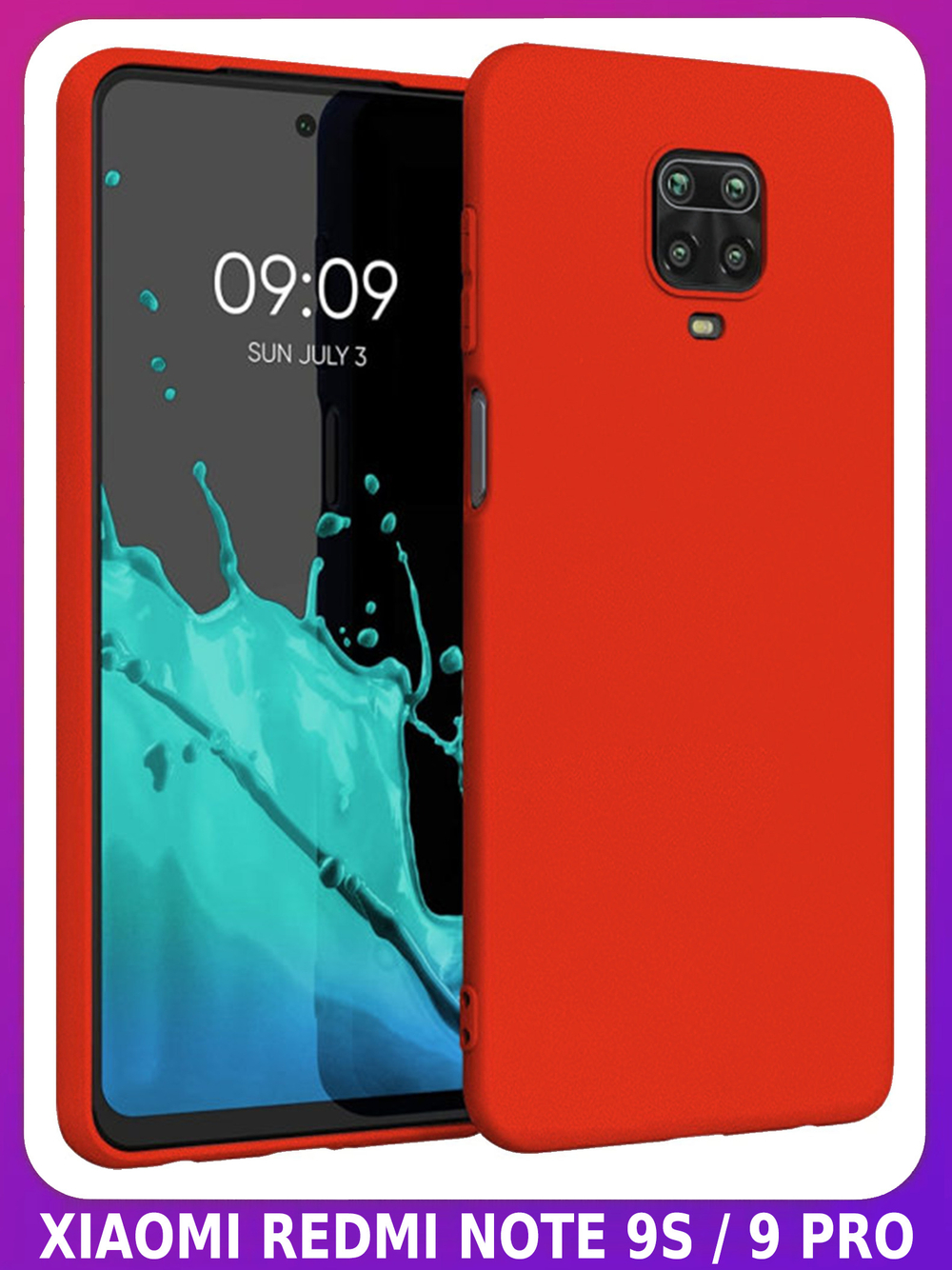 Мягкий Soft Touch чехол из силикона для XIAOMI REDMI NOTE 9 PRO / 9S / POCO M2 PRO с бархатной подкладкой