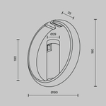 Магнитный трековый светильник Maytoni Flarity Zero TR230-1-10W3K-B