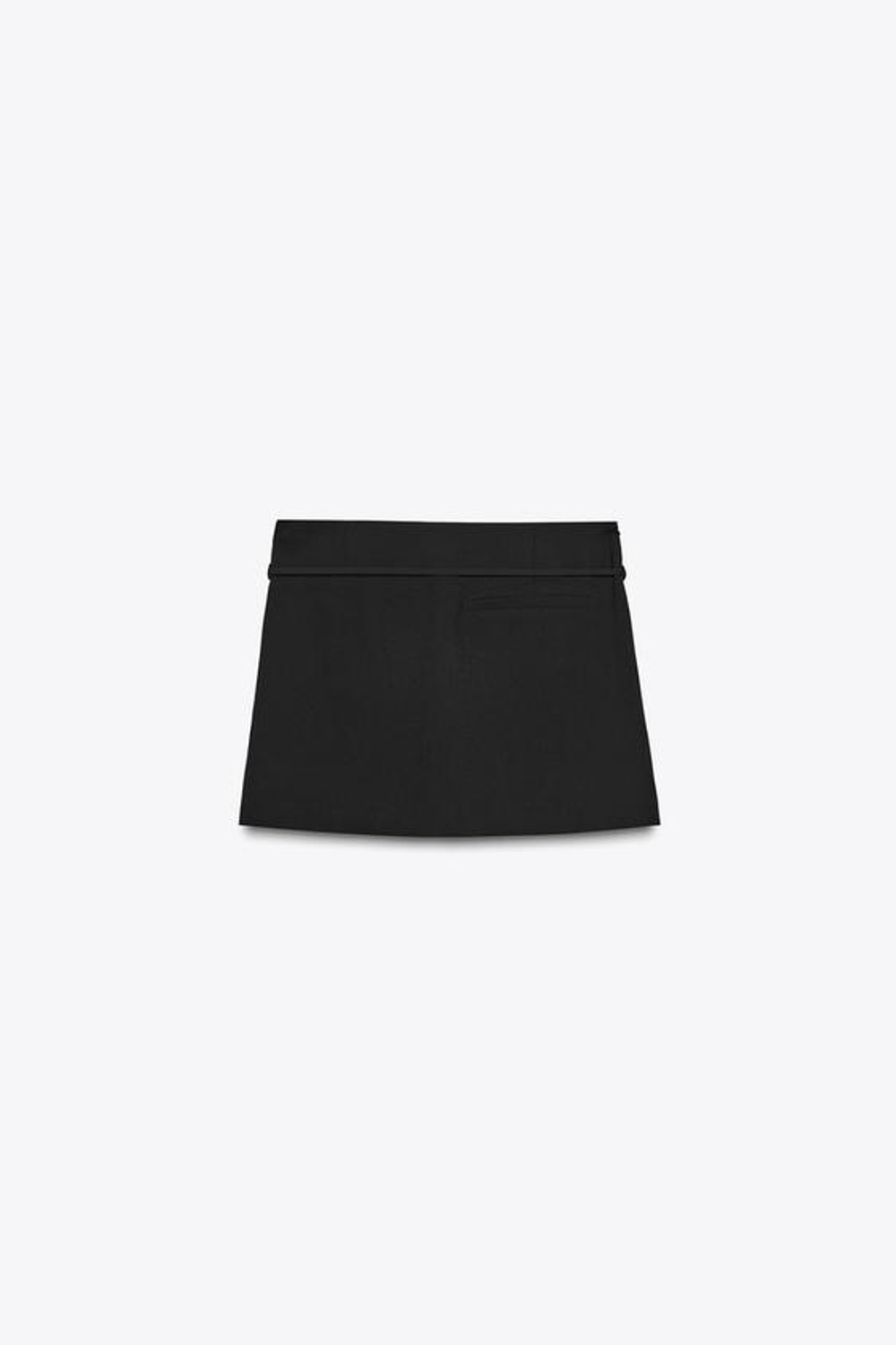 ZARA ЮБКА-ШОРТЫ С РЕМНЕМ, ЧЕРНЫЙ