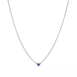 Подвеска из платины с синим сапфиром, Tiffany 💠 Yard - В наличии