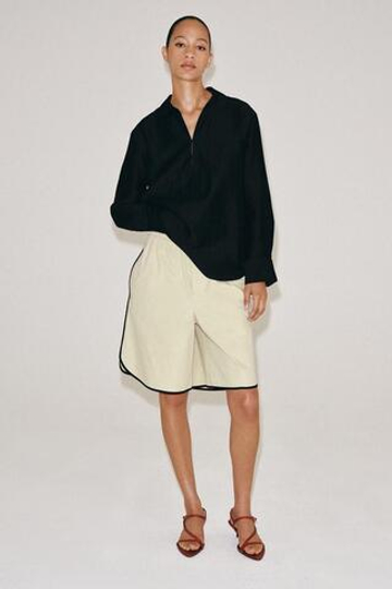 ZARA РУБАШКА В ПОЛОСКУ — ZW COLLECTION, ЧЕРНЫЙ