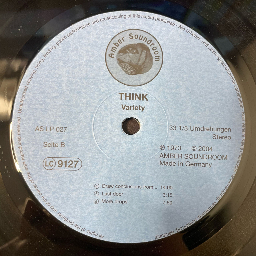 Винтажная виниловая пластинка LP Think Variety (Германия 2004)