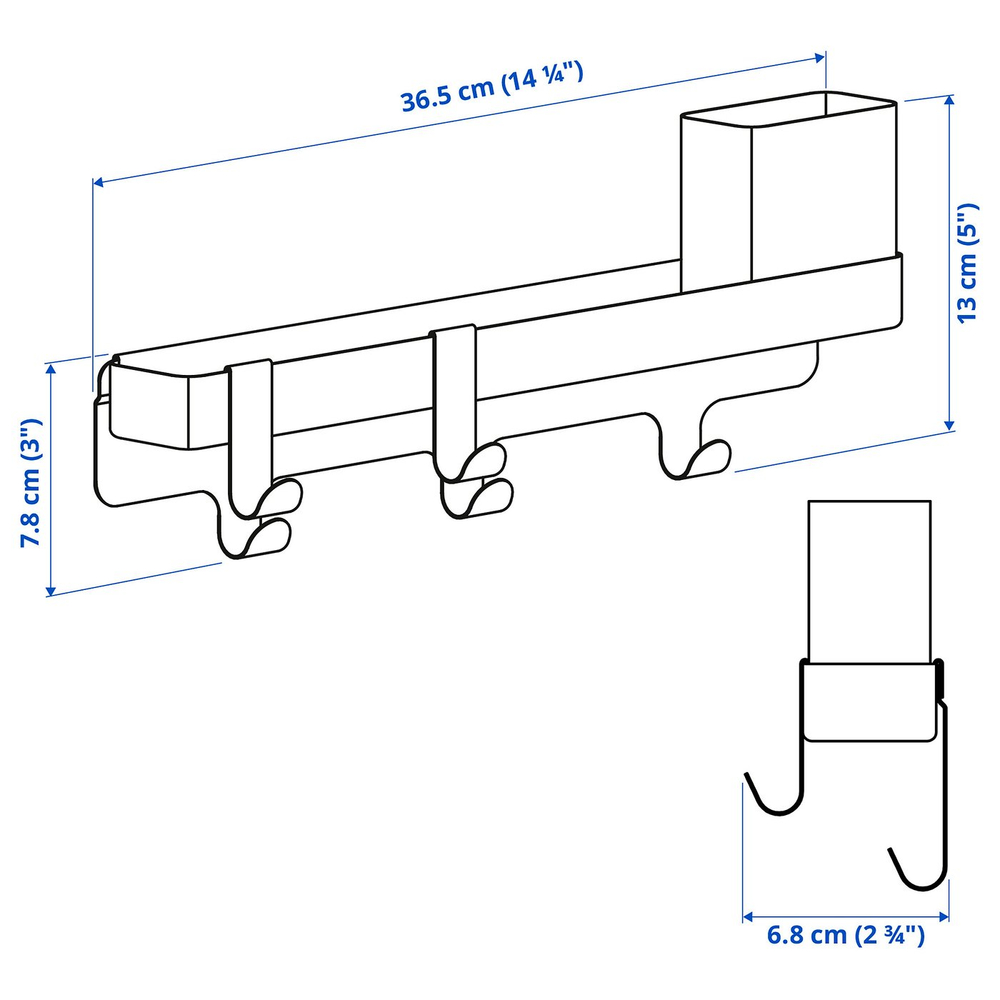 IKEA ALTARLIDEN  (ИКЕА АЛТАРЛИДЕН)  -  Вешалка - с контейнером/белая