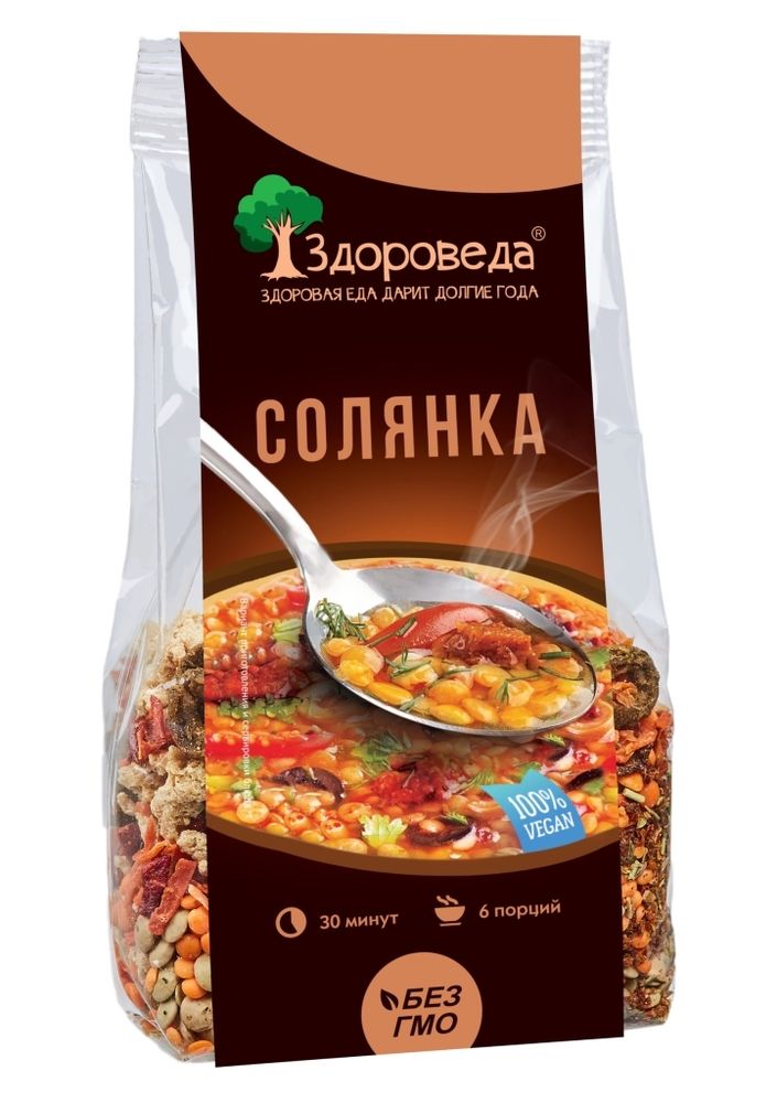 Здороведа Солянка с красной чечевицей 250 г