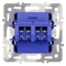 Механизм розетки акустической 4-местной Voltum S70 VLS0603M