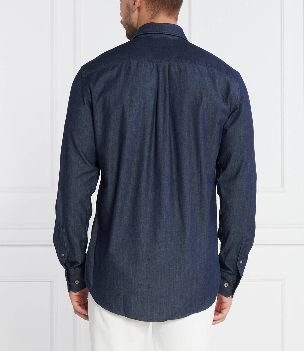 Рубашка Cut Away Washed DENIM Oscar Jacobson - темно-синий(12099786)
