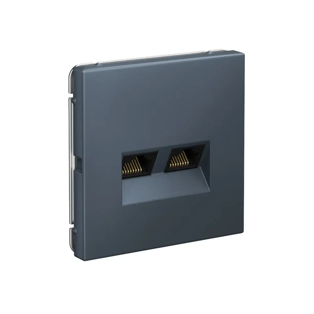 ARTGALLERY РОЗЕТКА двойная компьютерная RJ45+RJ45, кат. 5е, механизм, ГРИФЕЛЬ