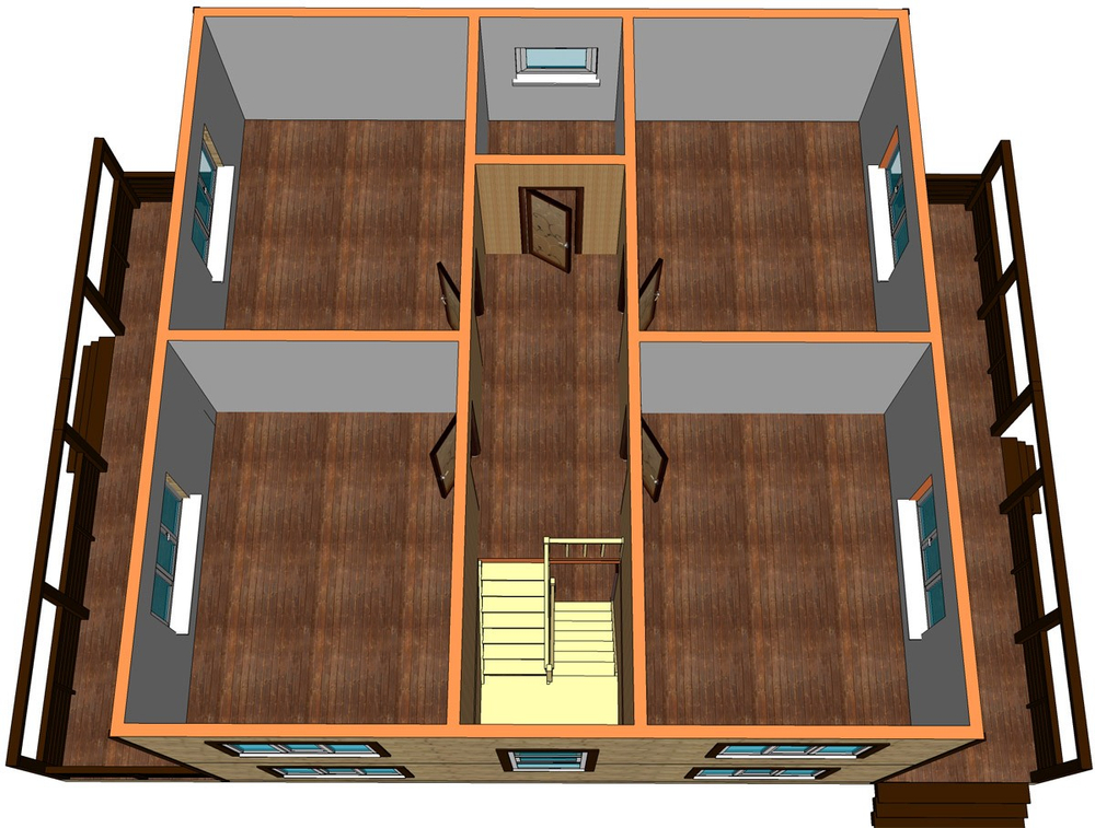 Каркас дома 10 x 15 м