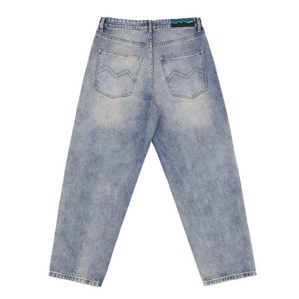 Джинсы Bigger M acid washed серые - фото 3