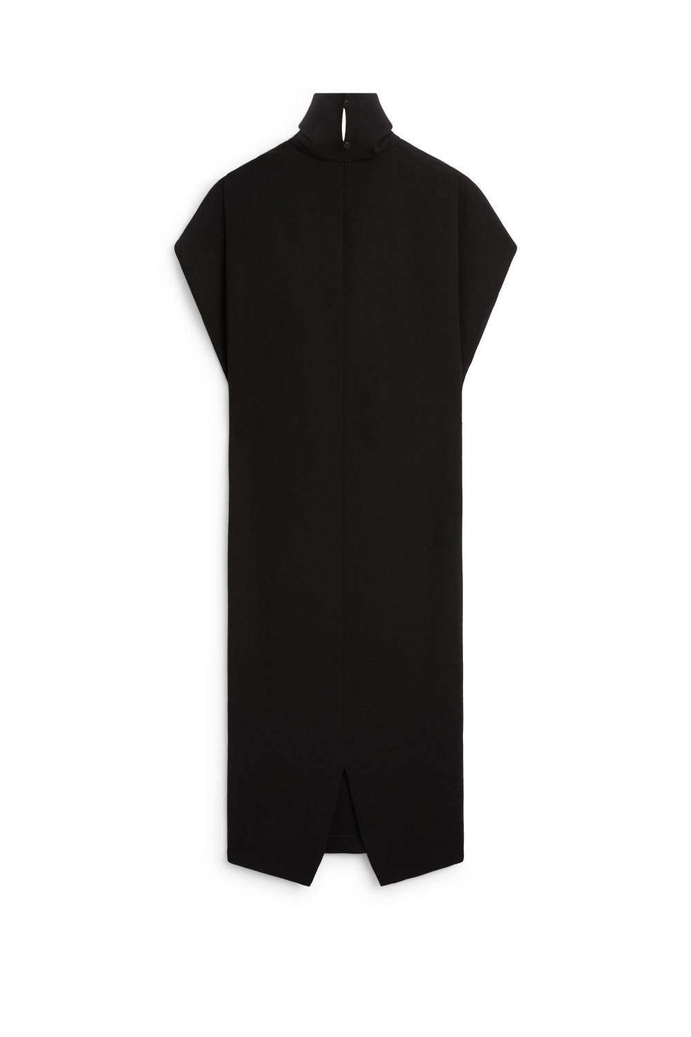 Massimo Dutti Струящееся платье с высоким воротником - Limited Edition, черный