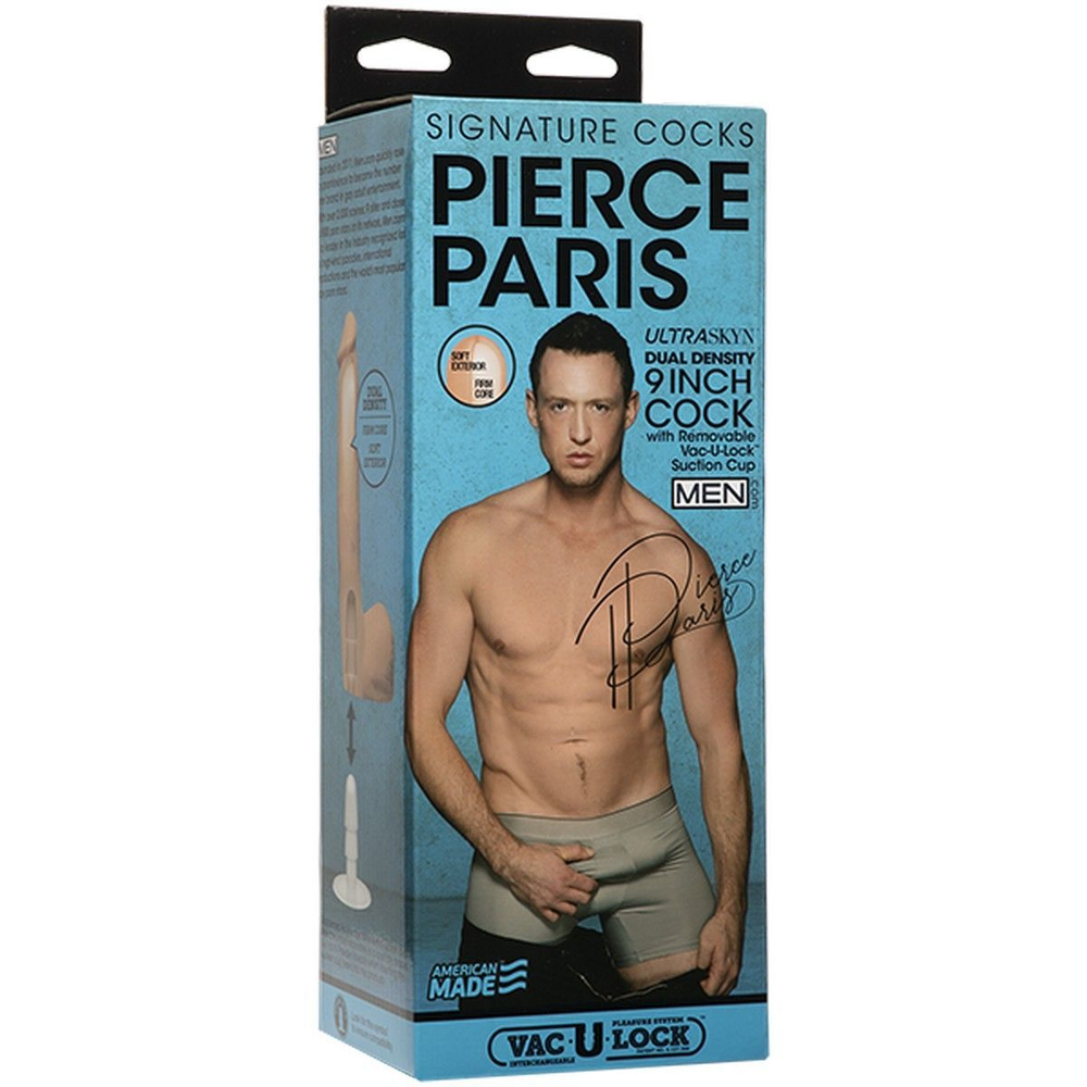 Телесный фаллоимитатор-реалистик Signature Cocks Pierce Paris со съемной присоской - 23,5 см. (Цвет: телесный)