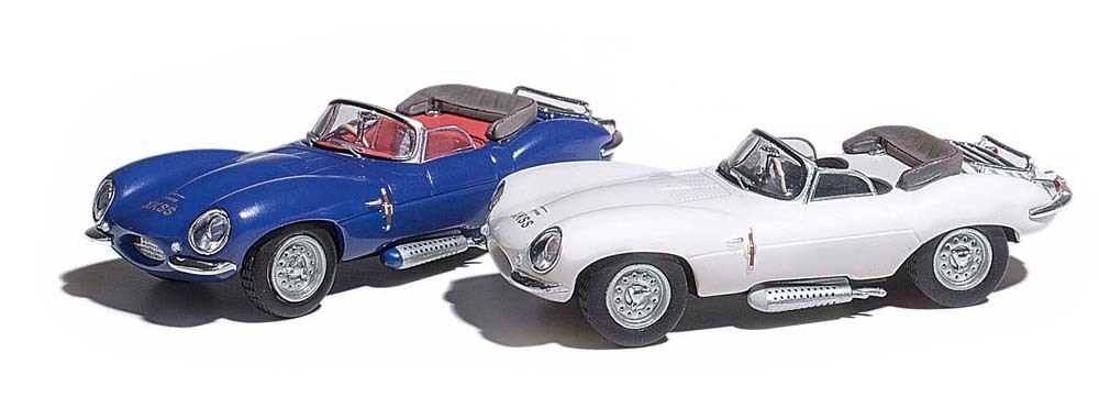 Автомобиль Jaguar E-Type, Cabrio, синий, (H0, 1:87)