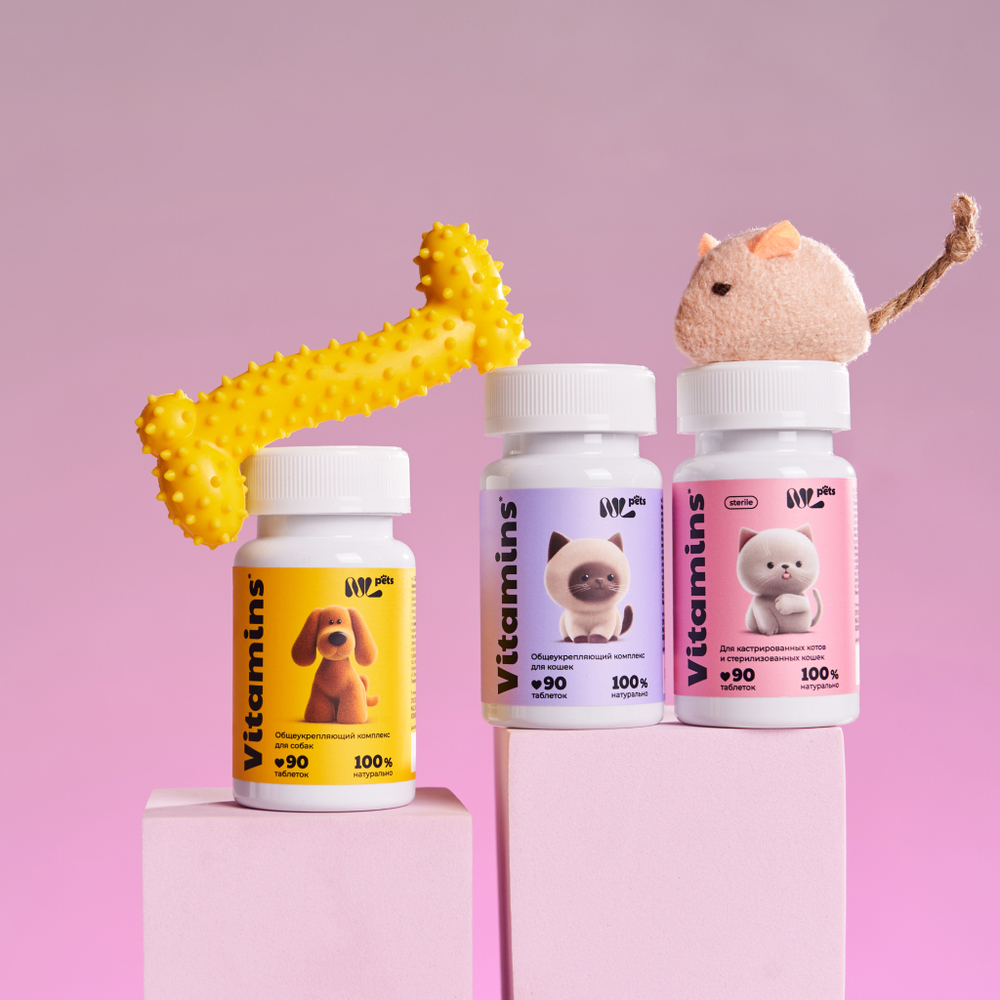 NL Pets Общеукрепляющий витаминный комплекс для кошек 90шт