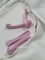 Застежка клевант узел розовая (китайская пуговица)