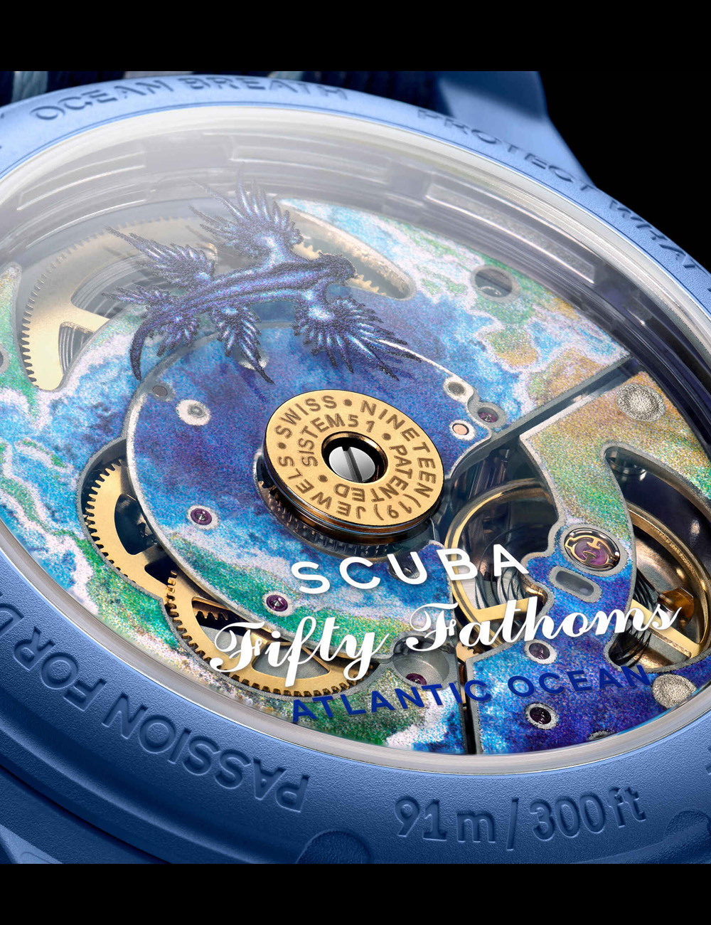 Наручные часы Blancpain x Swatch "Atlantic Ocean"