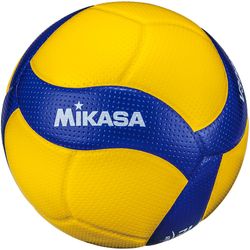 Мяч волейбольный Mikasa V300W, желтый, синий, размер 5