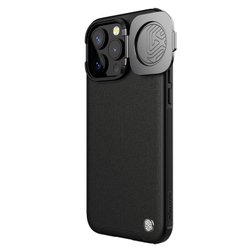 Чехол с вставками из кожи от Nillkin для iPhone 15 Pro, серия CamShield Prop Leather Magnetic Case