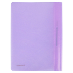 Скоросшиватель пластиковый BRAUBERG "Pastel" А4, 130/180 мкм, лиловый, 270456