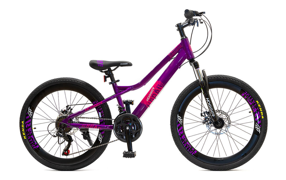Велосипед 24" HOGGER URBAN MD, алюм, 21 ск, susp. fork, пурпурный металлик, 2025