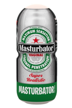Стилизованный под пивную банку мастурбатор-вагина Vagina Beer Masturbator (Цвет: телесный)