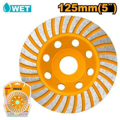 Чашка алмазная сегментированная Turbo 125х22 мм INGCO CGW011251
