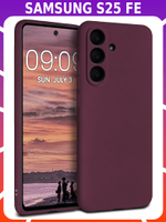 Мягкий Soft Touch чехол из силикона для SAMSUNG S25 FE с бархатной подкладкой