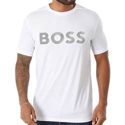 Meski T-Shirt BOSS Slim Fit Active Logo - white