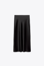 АТЛАСНАЯ ЮБКА МИДИ В ГОРОШЕК — ZARA