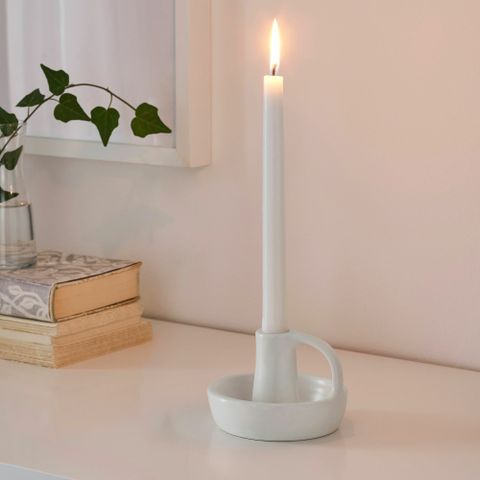 Подсвечник IKEA GODTAGBAR (ГОДТАГБАР), Белый, Керамика, 8 см