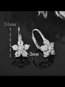 Серьги с муассанитами