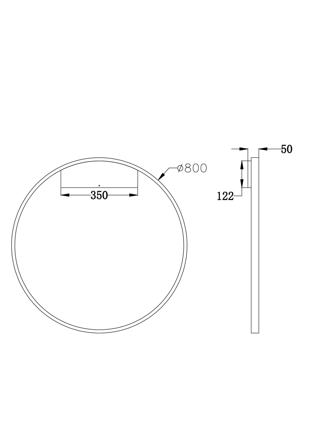 Настенный светодиодный светильник Maytoni Rim MOD058WL-L50W4K