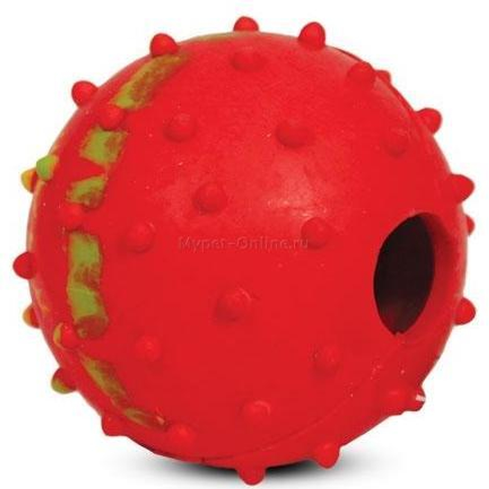 Игрушка для собак из цельнолитой резины "Мяч с колокольчиком", d50мм, Triol