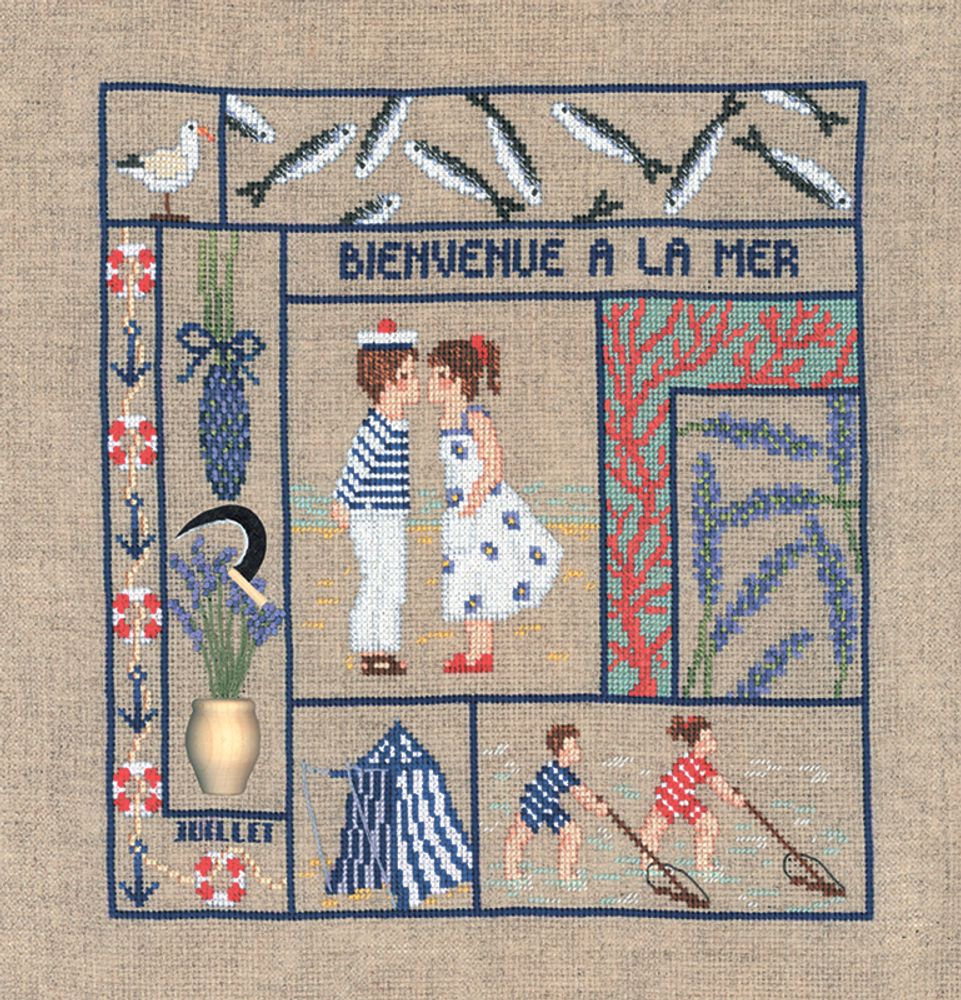 Набор для вышивания нитками Le Bonheur des Dames, Bienvenue Juillet (Добро пожаловать, июль), 21х23 см Набор для вышивания нитками Le Bonheur des Dames, Bienvenue Juillet (Добро пожаловать, июль), 21х23 см