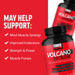 Force Factor, Volcano Extreme®, интенсивная добавка для наращивания мышечной массы, стимулирующая высвобождение NOx, 90 таблеток
