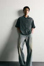 РУБАШКА RELAXED FIT С РЕЛЬЕФНЫМ ЭФФЕКТОМ — ZARA