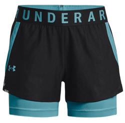 Женские Шорты теннисные Under Armour Play Up 2in1 Shorts - black/glacier blue