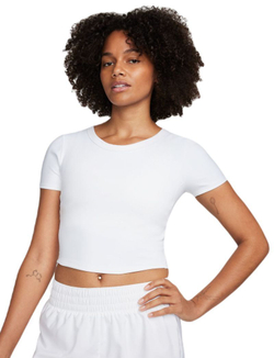 Женская теннисная футболка Nike One Fitted Dir-Fit Short Sleeve Top - белый