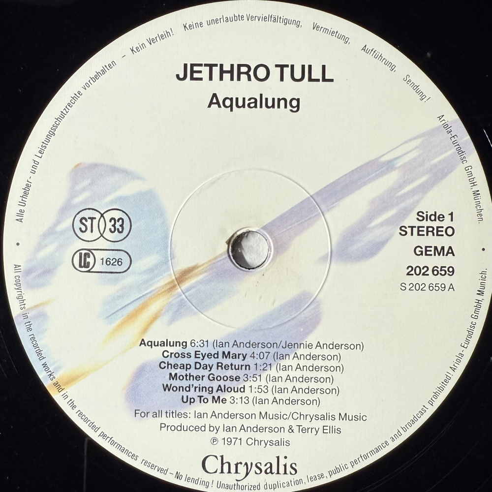 Jethro Tull ‎– Aqualung (Германия 1984г.)