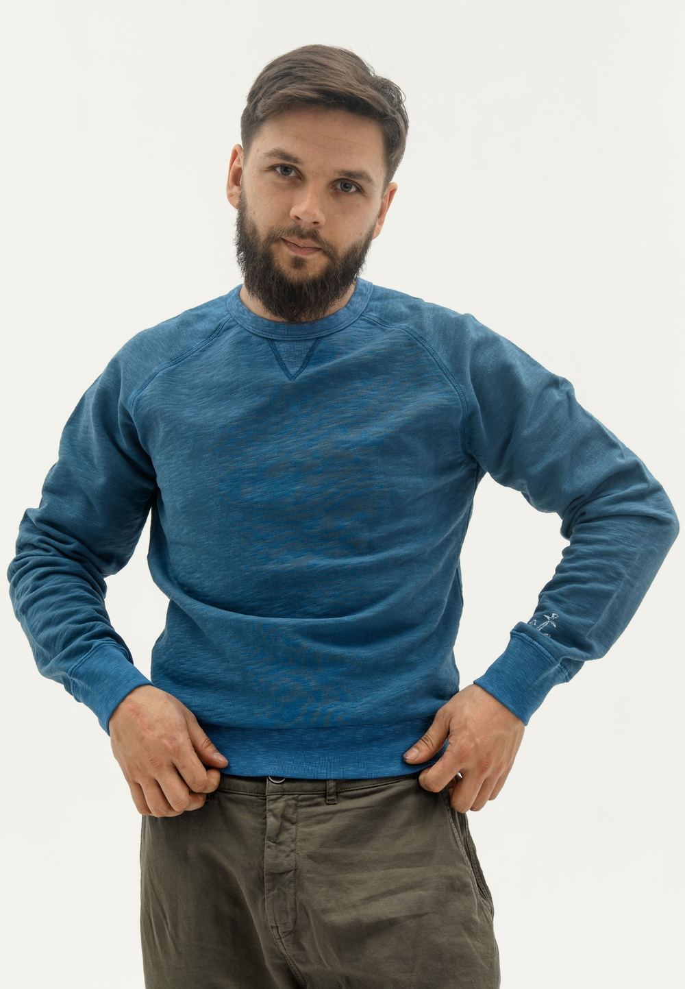 Свитшот Bowery Nyc однотонный Spray Space Wash Blue