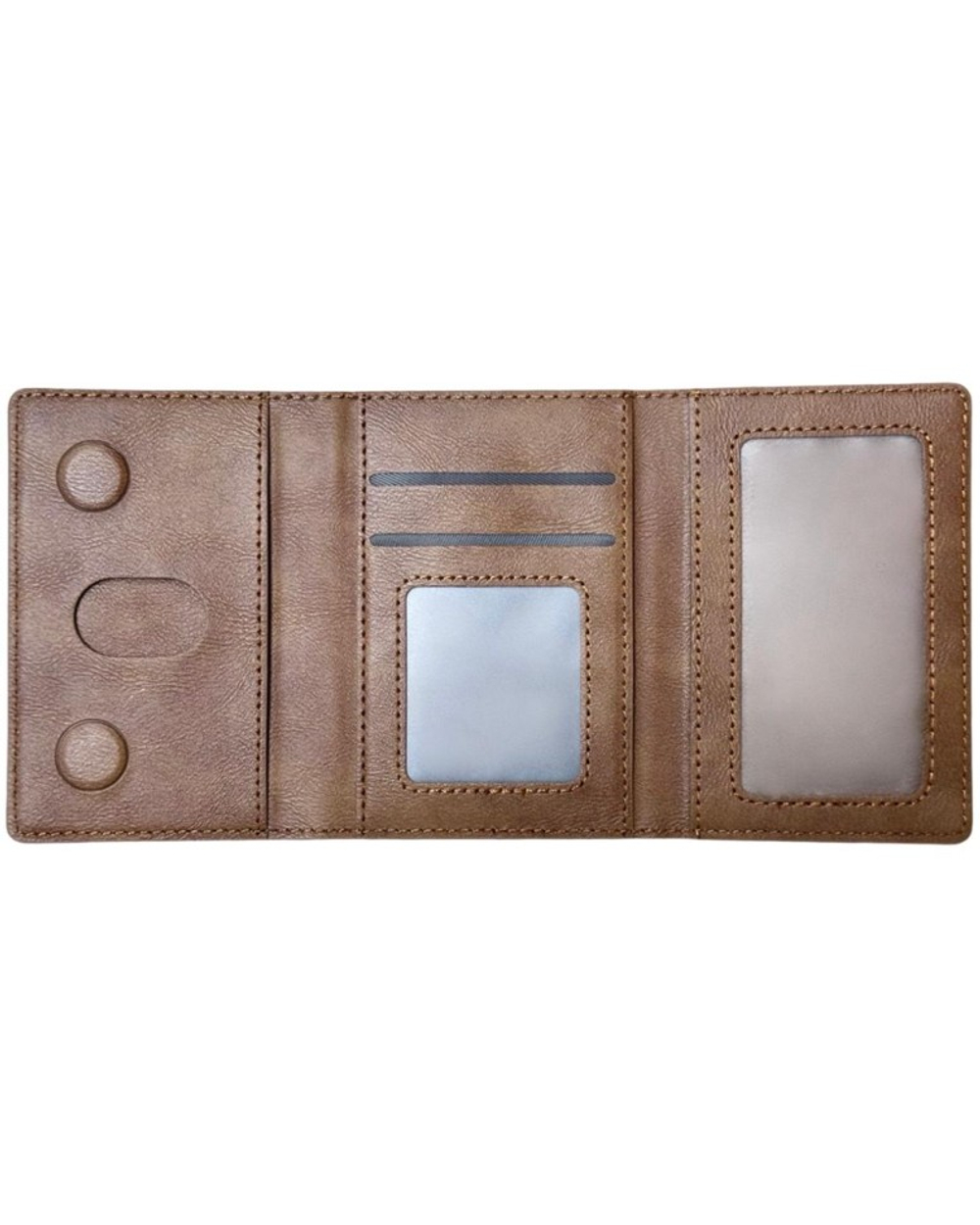 Кожаный чехол-бумажник Leather Wallet с MagSafe для Apple i-Phone коричневый