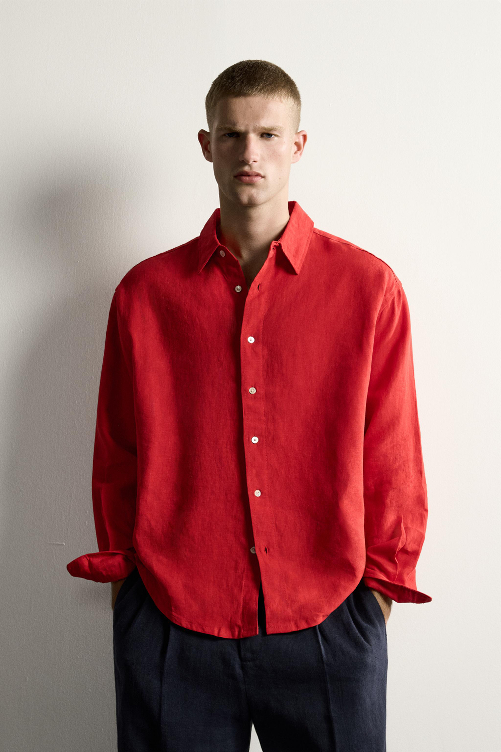 РУБАШКА RELAXED FIT ИЗ 100% ЛЬНА — ZARA · 2634/374