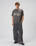 Мужская футболка boxy fit с принтом, арт. 1916/732 - BERSHKA