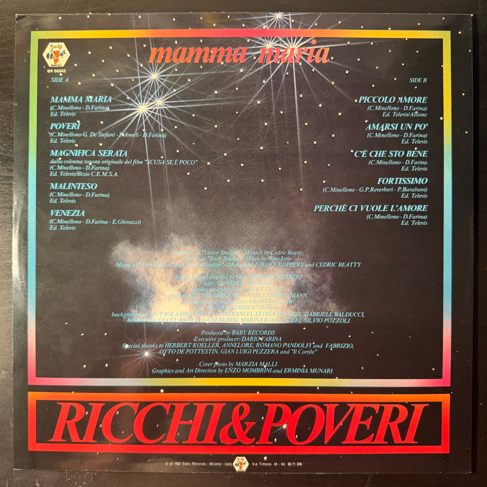 Ricchi & Poveri – Mamma Maria (Швеция 1982г.) Т