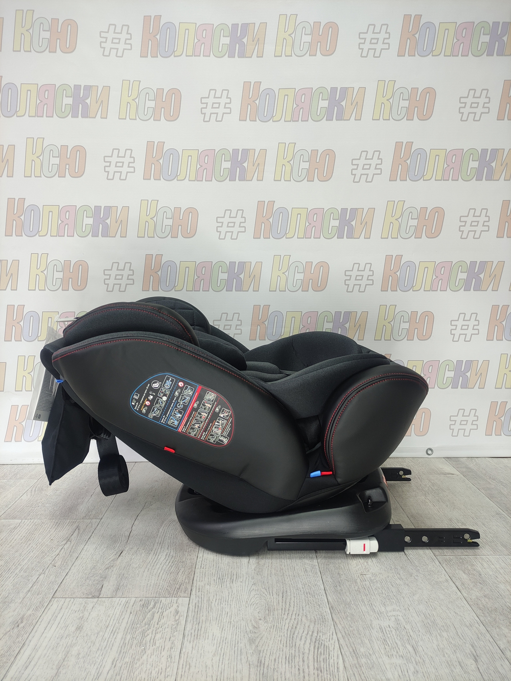 Автокресло детское Indigo Aero ST-3 Isofix группа 0/1/2/3 (0-36) черный-красный