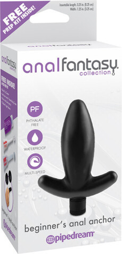Анальная вибро-втулка Beginner's Anal Anchor (Цвет: черный)